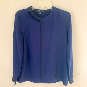 Banana Republic Blue & Black Blouse